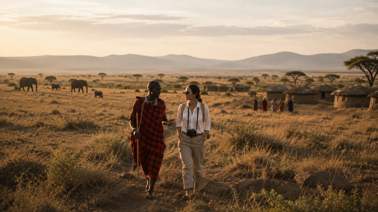Walking safari in Tanzania.