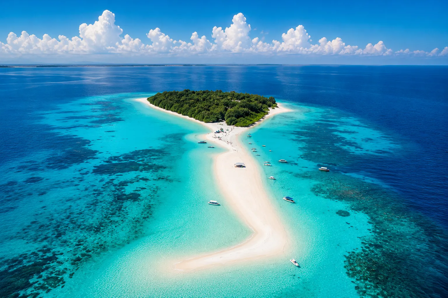 Private sandbank picnic in Tanzania.